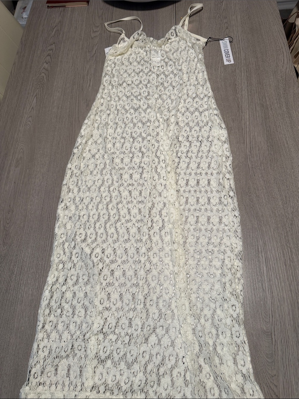 Forever 21 Ivory Lace Maxi Swim Coverup
